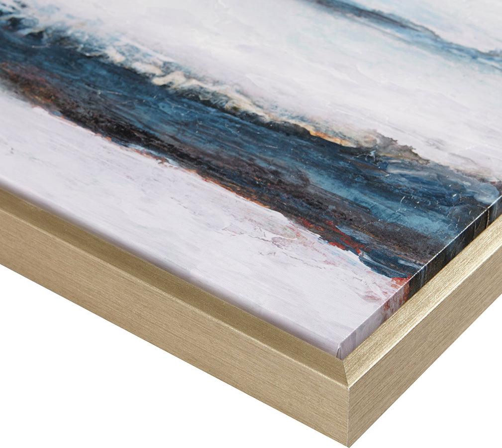 Blue Drift Framed Embellished Canvas Gallery 5 Piece Set Multicolor Olliix.com