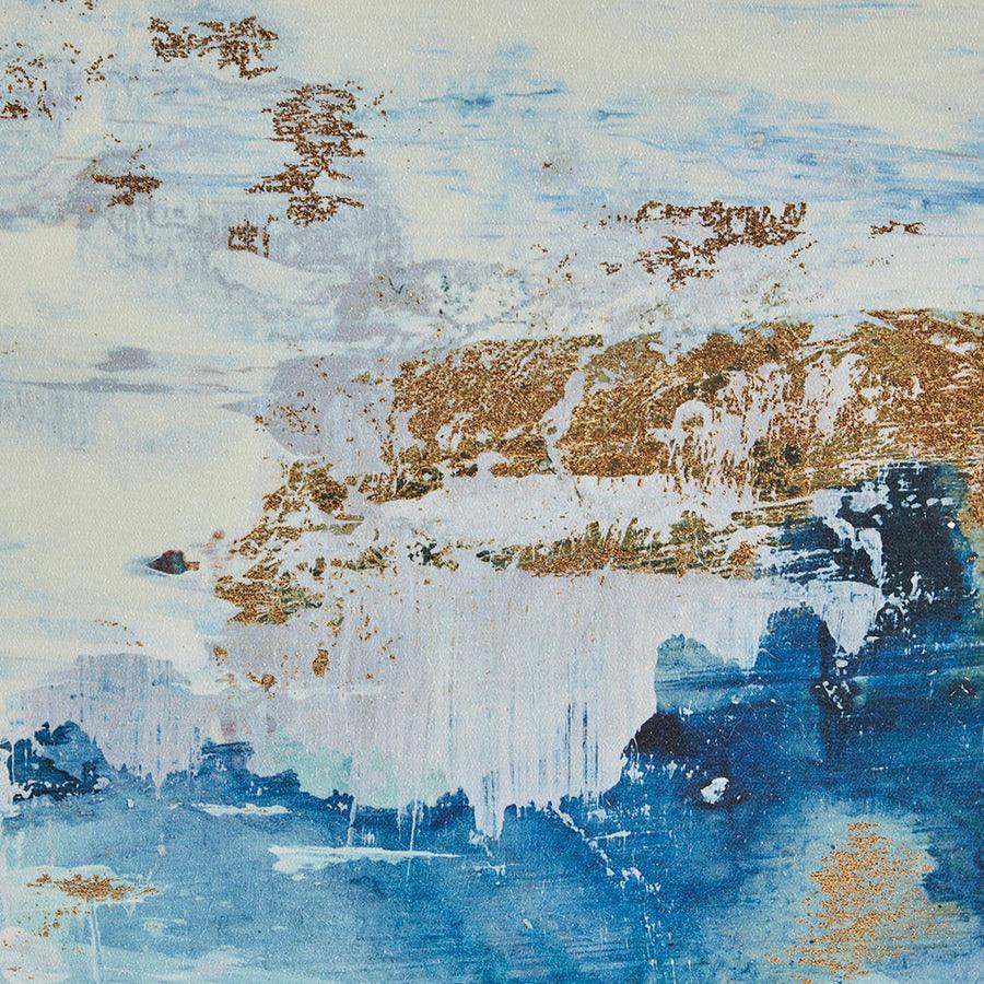 Blue Horizon Gallery Art 5 Piece Set with Bronze Frame Blue Multicolor Olliix.com