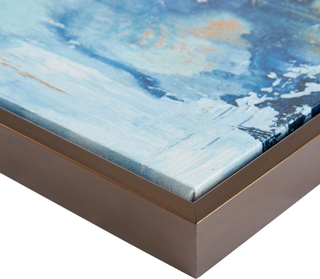 Blue Horizon Gallery Art 5 Piece Set with Bronze Frame Blue Multicolor Olliix.com