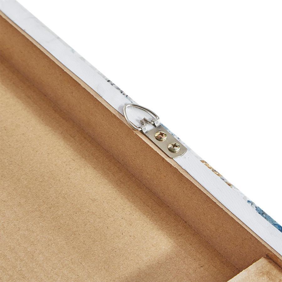 Blue Midst Forest Printed Canvas with Gold Foil 3 Piece Set Blue Multicolor Olliix.com