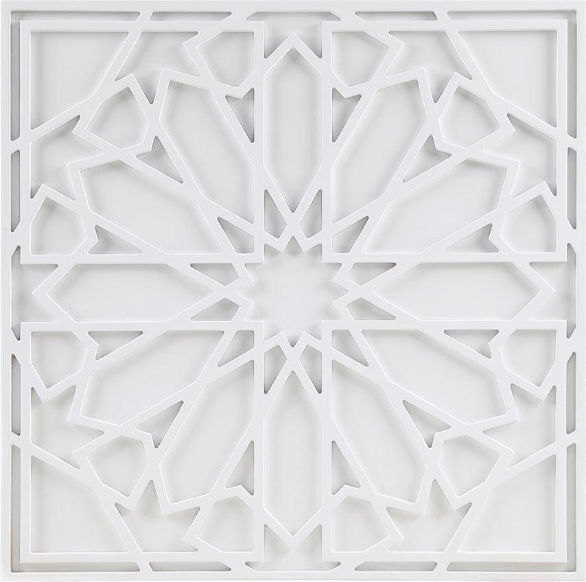 Boho Notion Square Carved Wall Panel Offwhite Olliix.com