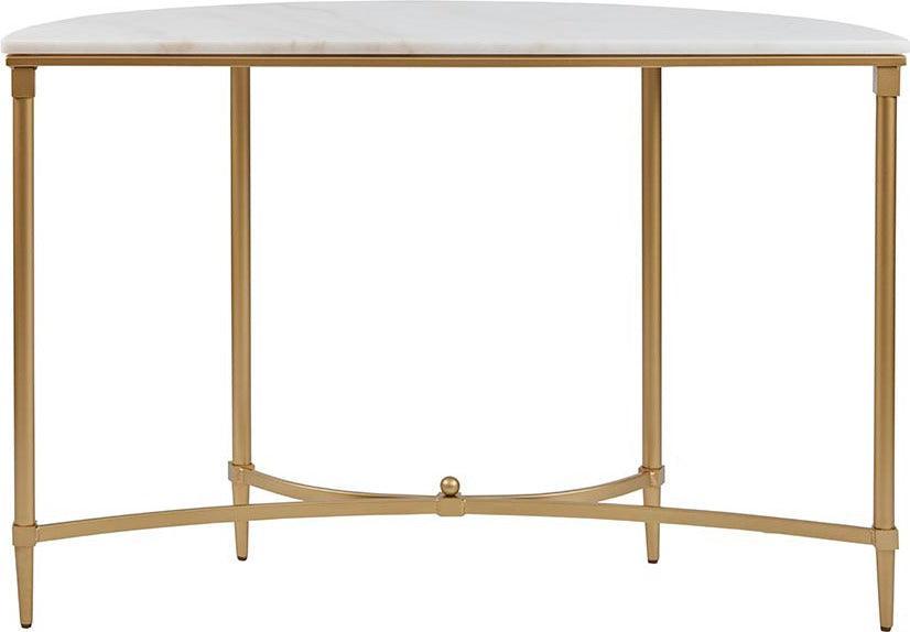 Bordeaux Console Table White & Gold Olliix.com