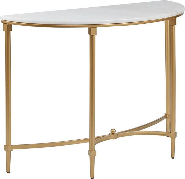 Bordeaux Console Table White & Gold Olliix.com