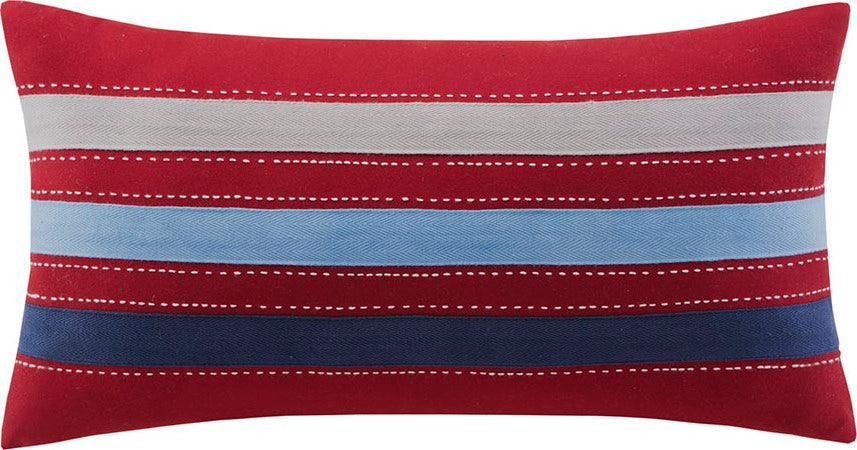 Bradley Full/Queen Coverlet & Bedspread Navy/Red Olliix.com