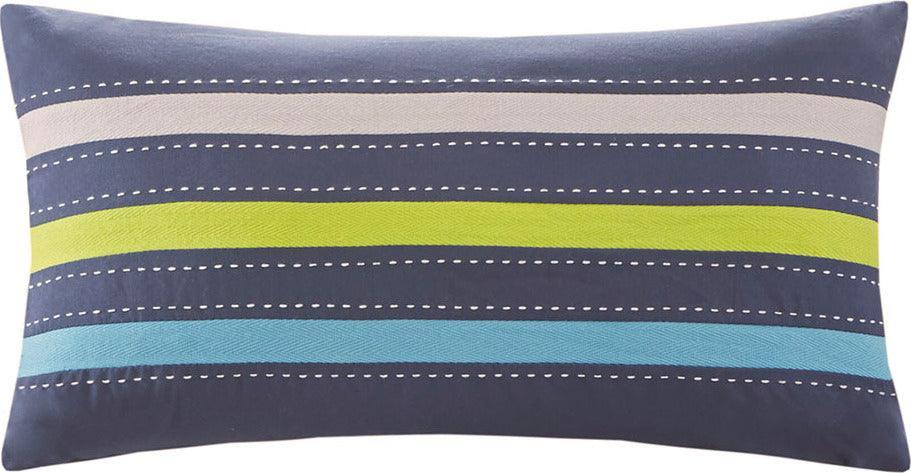 Bradley Twin/Twin XL Reversible Coverlet Set Blue & Lime Green Olliix.com