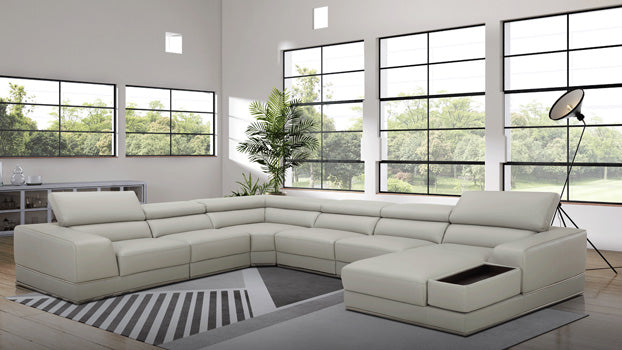 ESF Furniture - 1576 Grey Sectional Right by Kuka - 1576SECTIONALRIGHT ESF Furniture