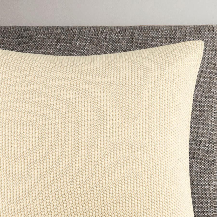 Bree Casual Knit Oblong Pillow Cover 12x20" Ivory Olliix.com