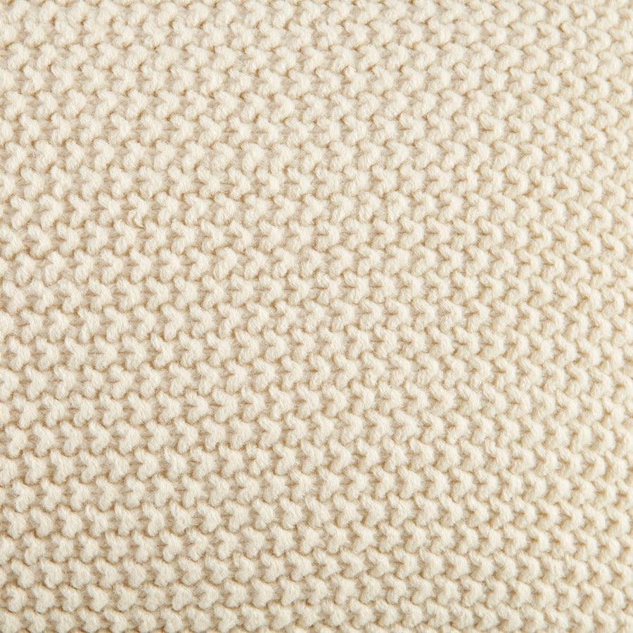 Bree Casual Knit Oblong Pillow Cover 12x20" Ivory Olliix.com