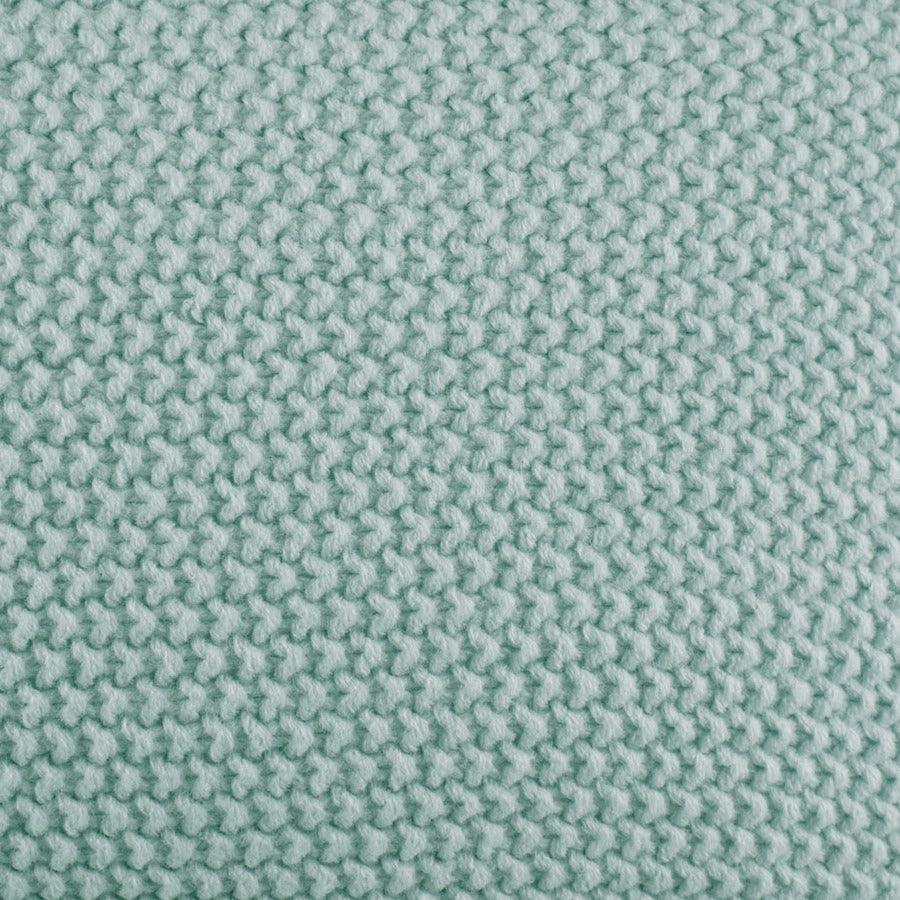 Bree Casual Knit Square Pillow Cover 20x20" Aqua Olliix.com