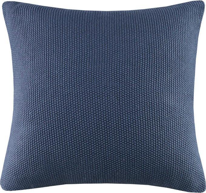 Bree Casual Knit Square Pillow Cover 20x20" Indigo Olliix.com