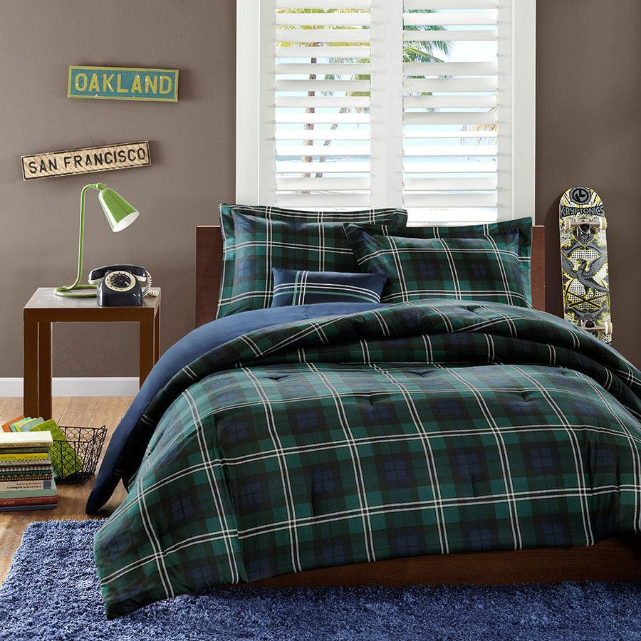 Brody Casual Comforter Set Blue Full/Queen Olliix.com