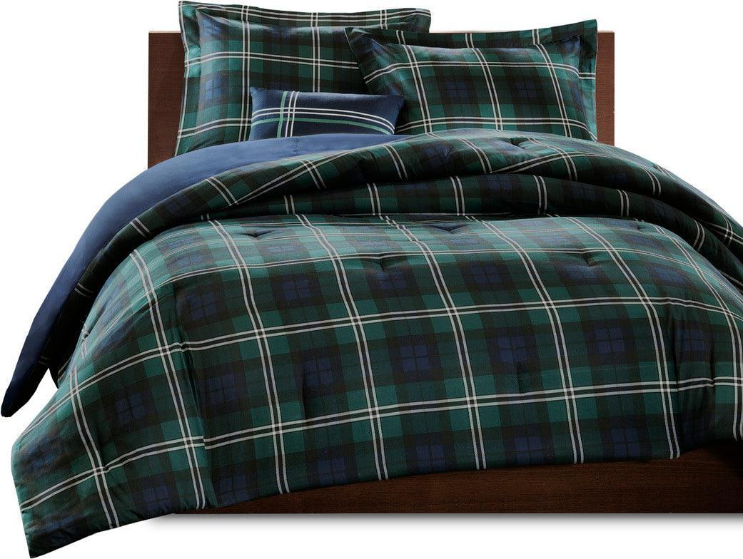 Brody Casual Comforter Set Blue Full/Queen Olliix.com