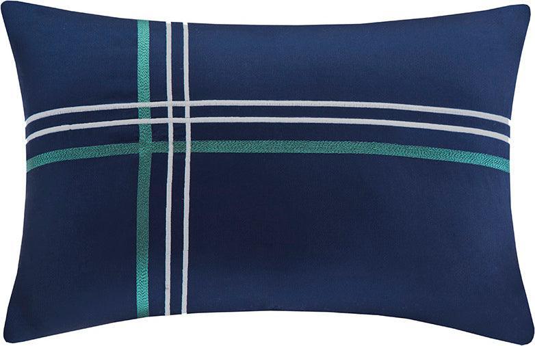 Brody Casual Comforter Set Blue Full/Queen Olliix.com