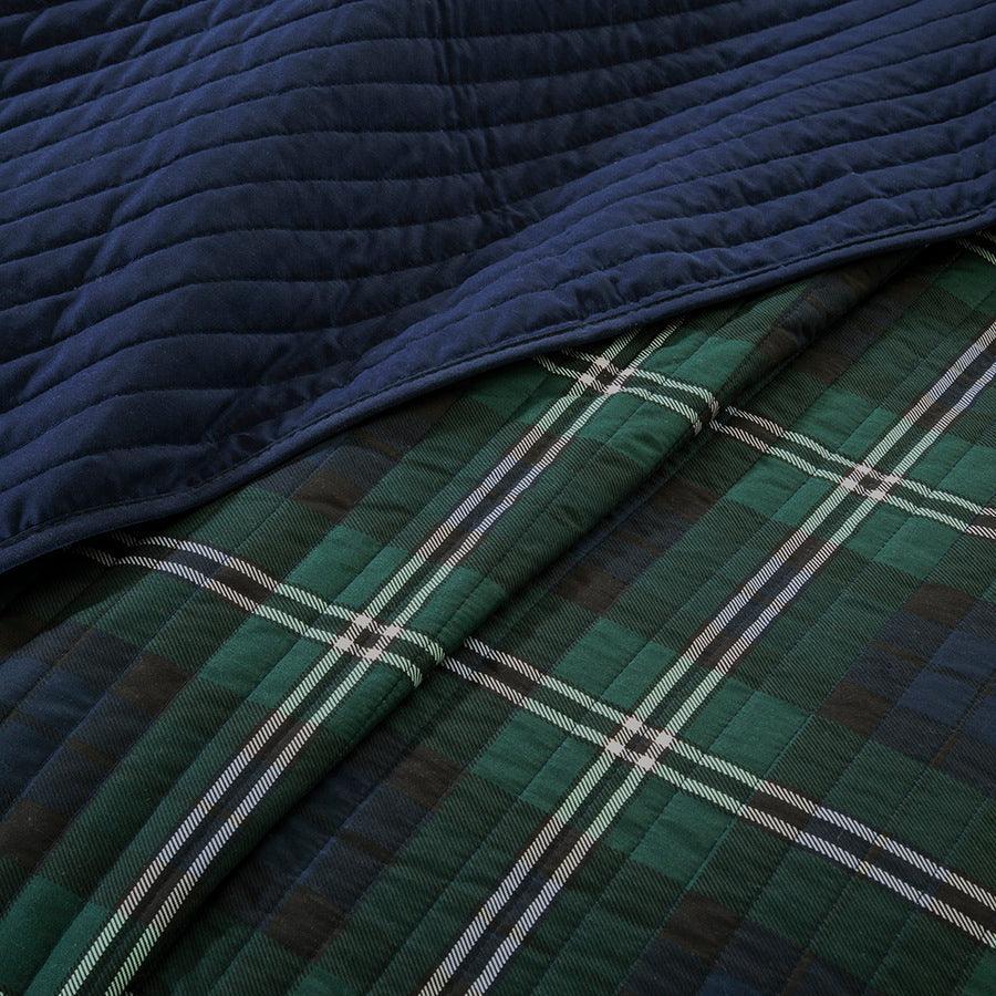 Brody Twin/Twin XL Reversible Coverlet Set Blue Olliix.com