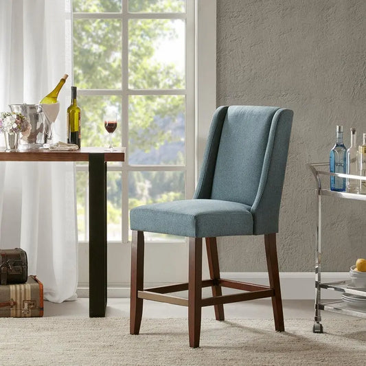 Brody Wing Counter Stool Blue Olliix.com