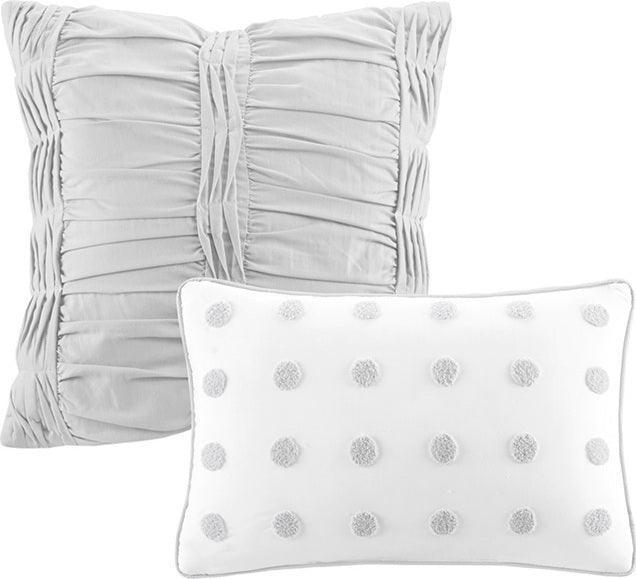 Brooklyn 5-Piece Twin/TXL Comforter Set Gray Olliix.com