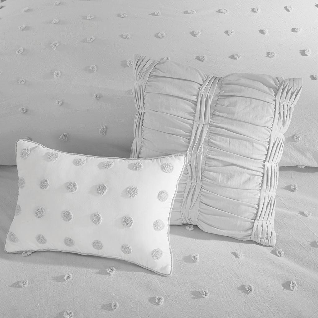 Brooklyn 5-Piece Twin/TXL Comforter Set Gray Olliix.com