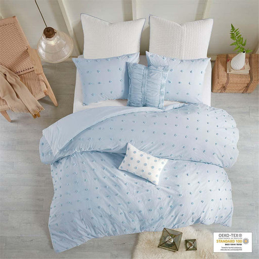 Brooklyn 7-Piece Full/Queen Comforter Set Blue Olliix.com