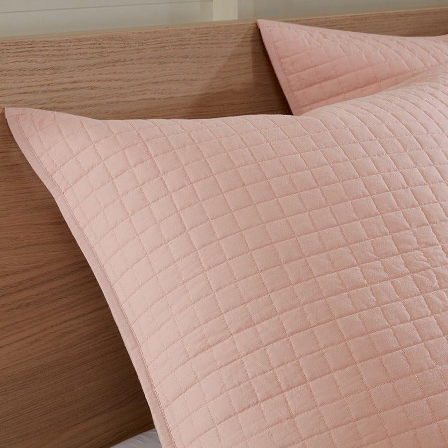 Brooklyn King/California King Cotton Jacquard Comforter Set Pink Olliix.com