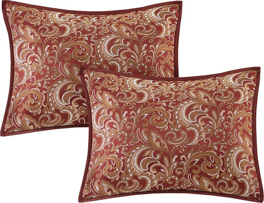 Brystol Modern 24 Piece Room in a Bag Red Cal King Olliix.com