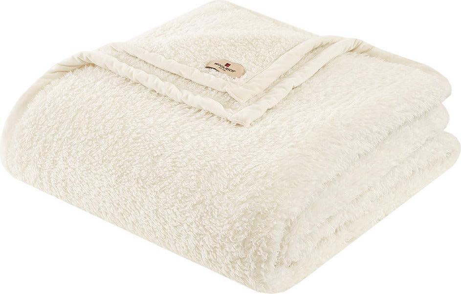 Burlington Berber Blanket Twin Ivory Olliix.com