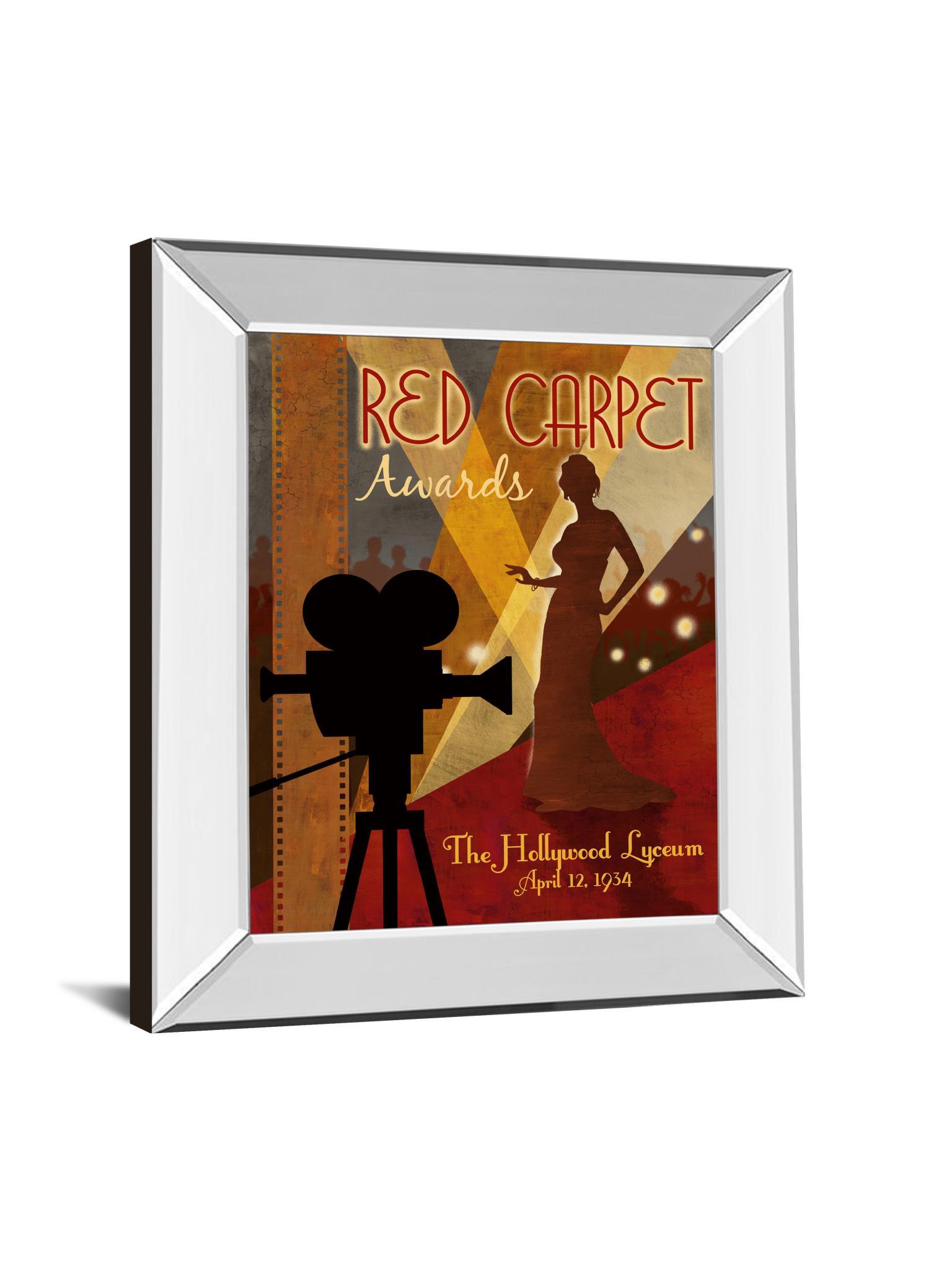 Red Carpet Awards By Conrad Knutsen - Mirror Framed Print Wall Art - Red Classy Art