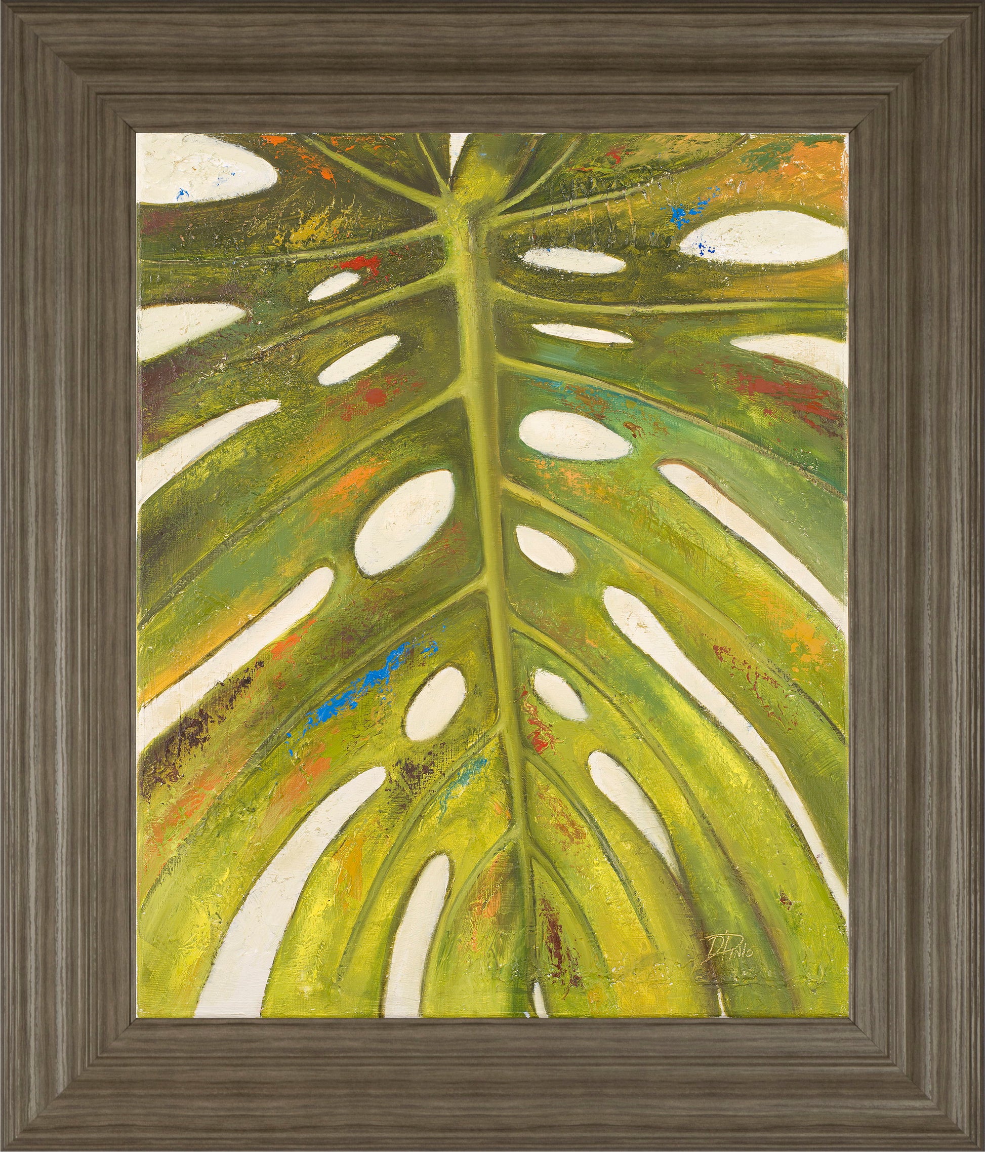 Tropical Leaf Il By Patricia Pinto - Framed Print Wall Art - Green Classy Art