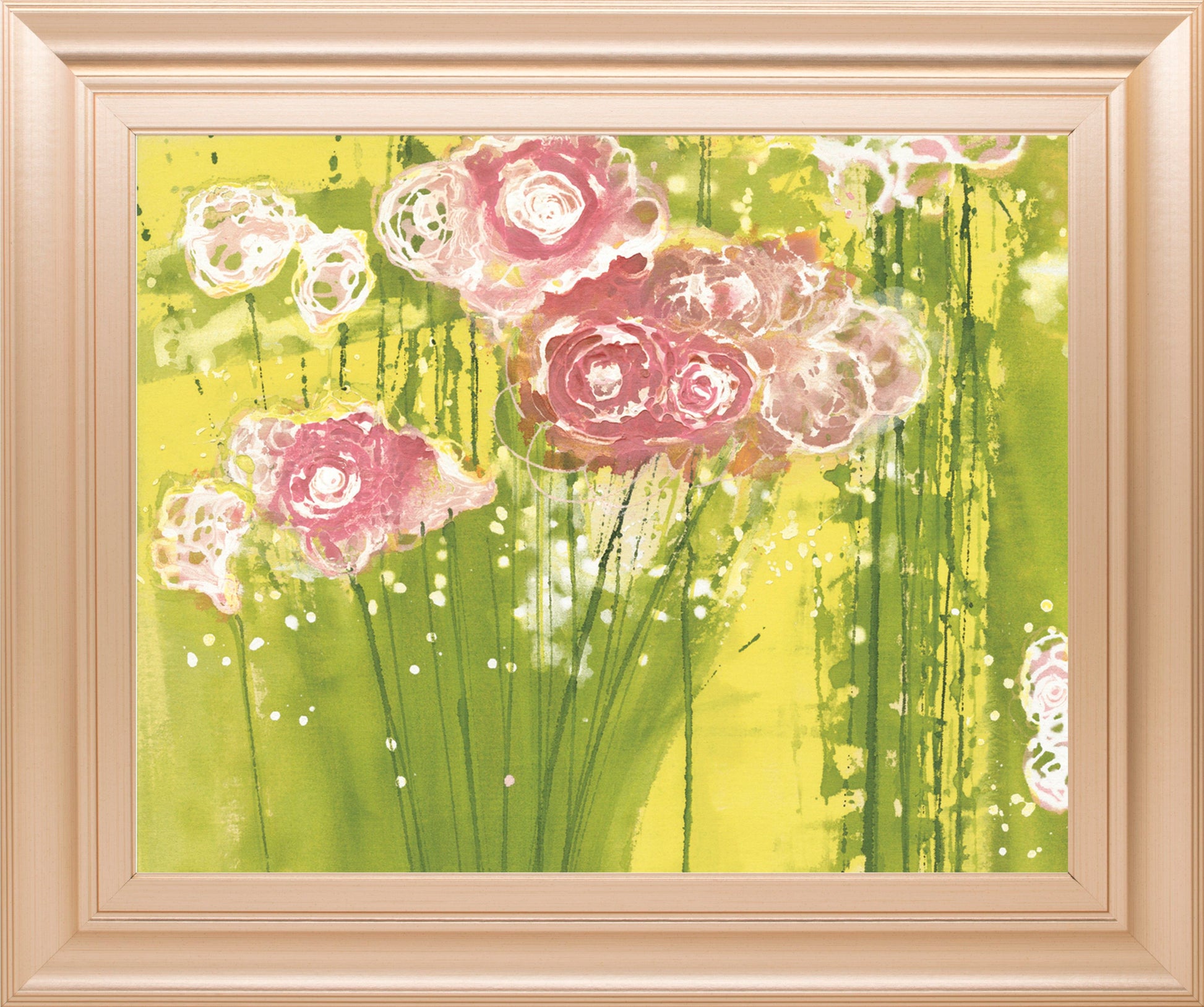 Spring Garden By Clusiau, A.C. - Framed Print Wall Art - Green Classy Art