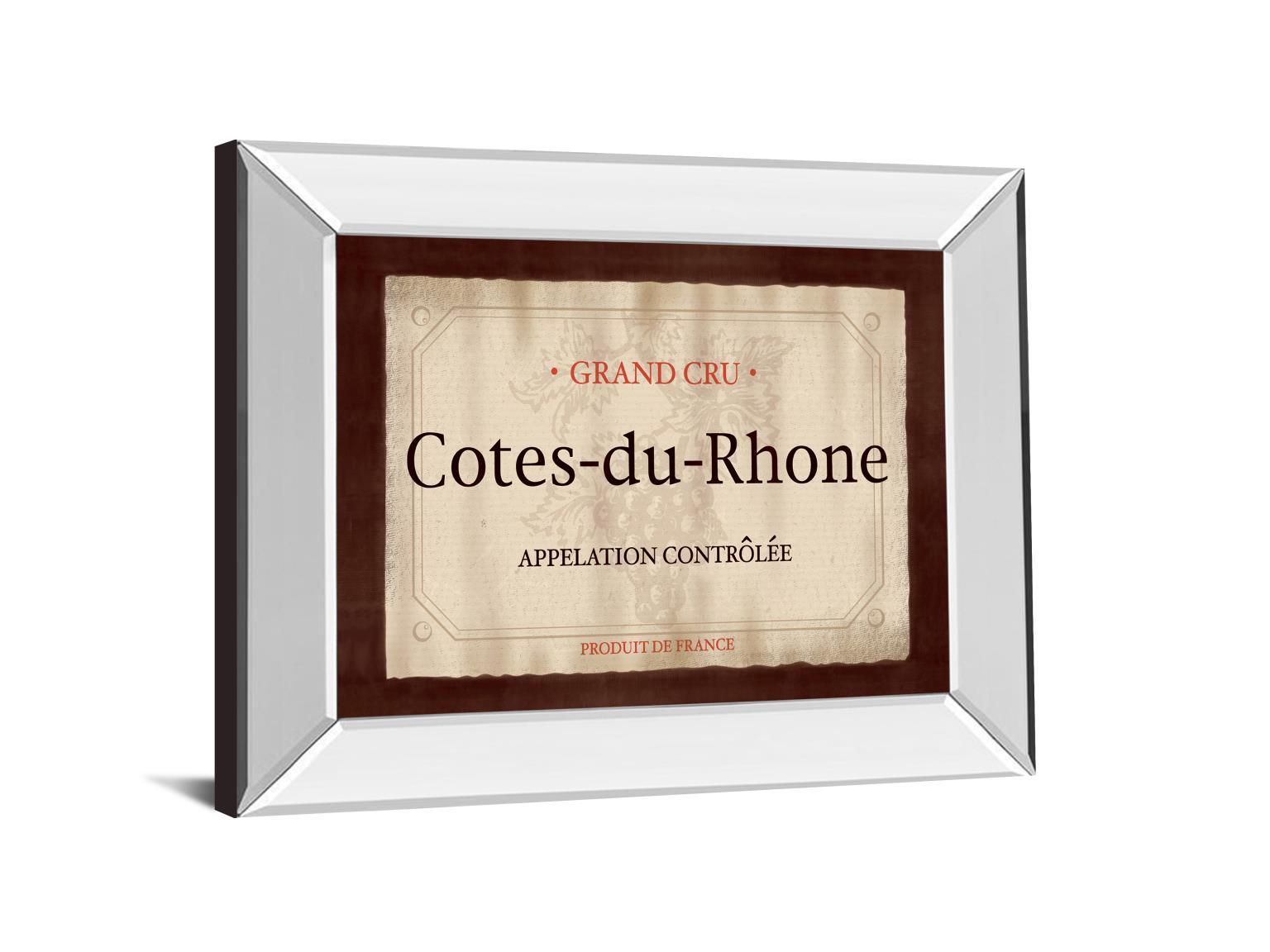 Cote Du Rhone By Paola Viveiros - Mirror Framed Print Wall Art - White Classy Art