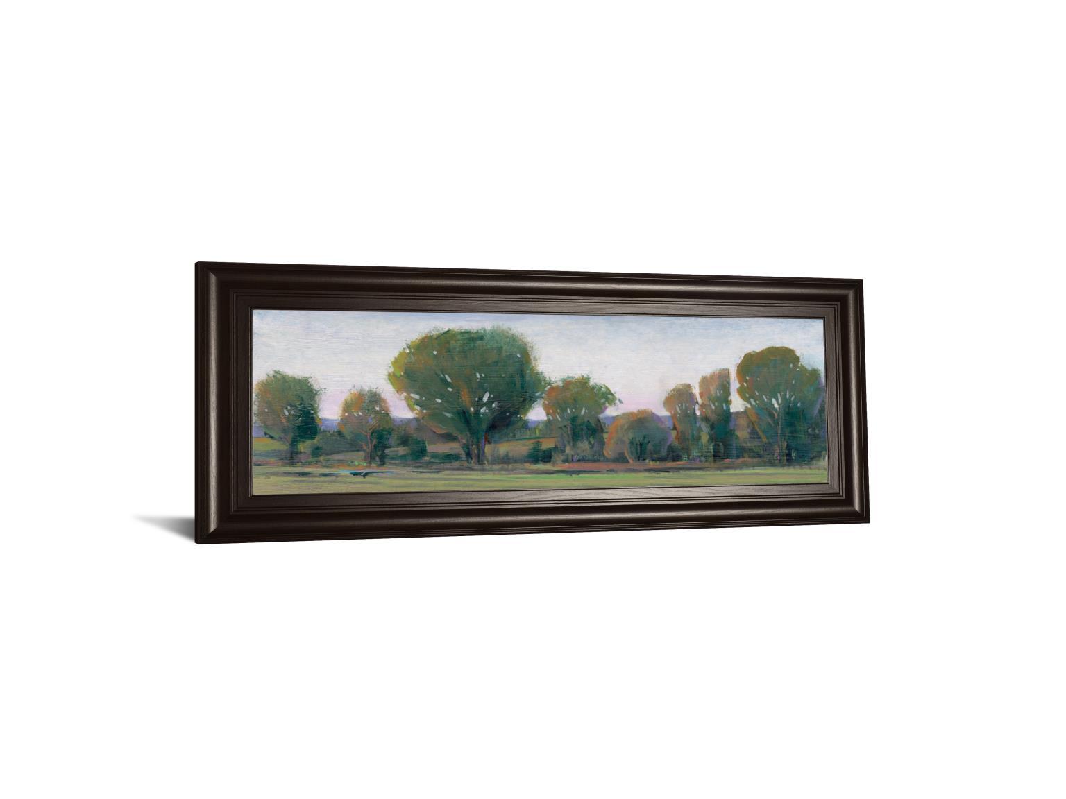 Panoramic Treeline Il By Tim Otoole - Framed Print Wall Art - Green Classy Art