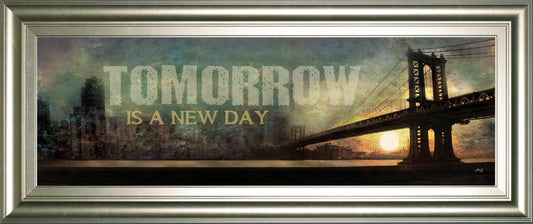 Tomorrow Is A New Day By Marla Rae - Dark Gray Classy Art