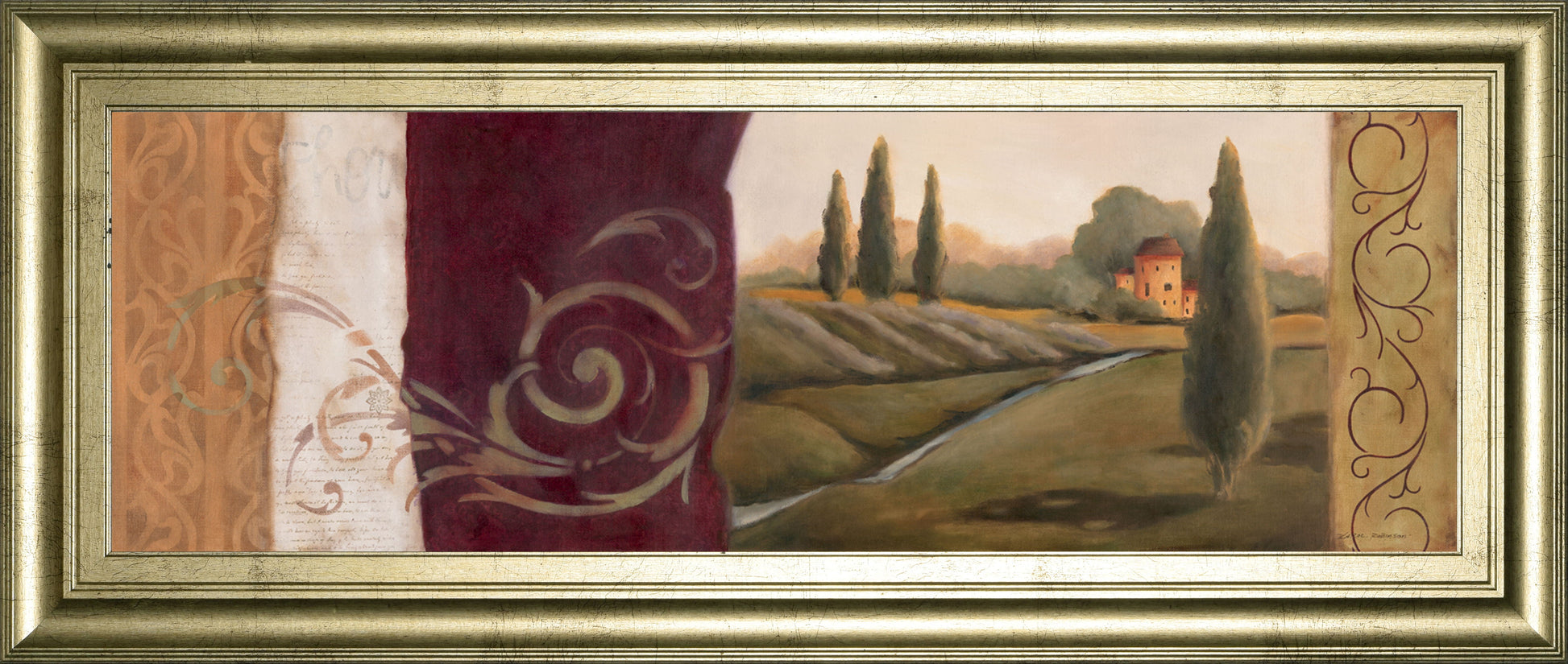 Tuscan Scene I - Framed Print Wall Art - Red Classy Art