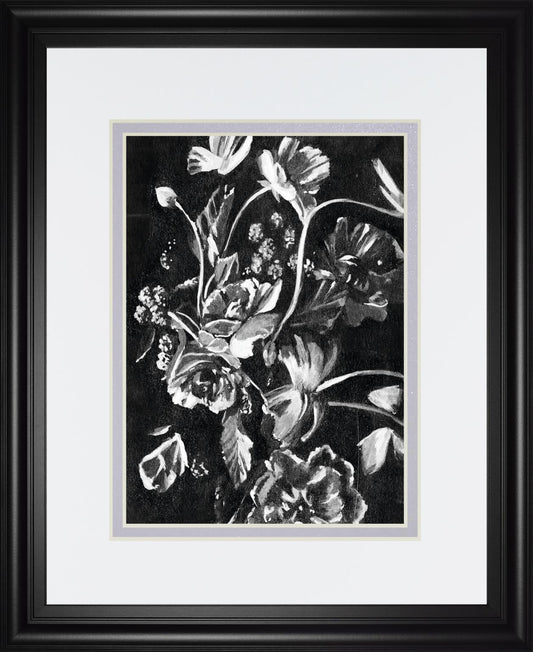 34x40 Enchanted Bloom I By Annie Warren - Black Classy Art