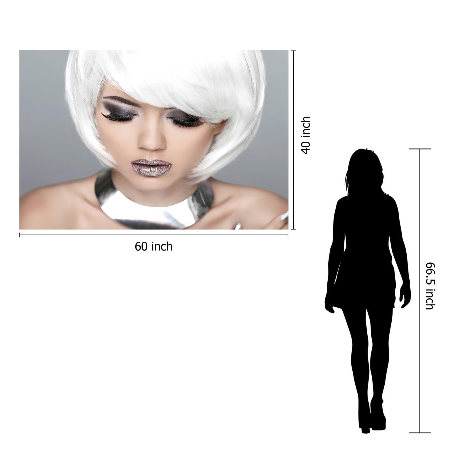 Floating Tempered Glass With Foil Blond - Pearl Silver Classy Art