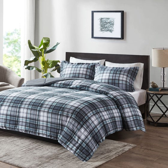 3M Scotchgard Down Alternative All Season Comforter Set Grey Full/Queen Olliix.com