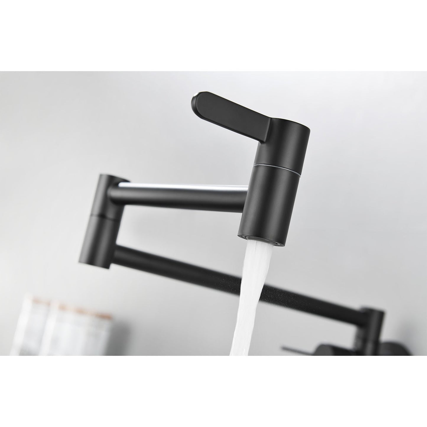 Wall Mount Folding Kitchen Pot Filler Faucet House to Home Furnishings LLC