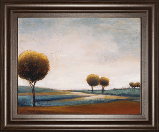 Tranquil Plains I By Ursula Salemink-Roos - Framed Print Wall Art - Dark Brown Classy Art