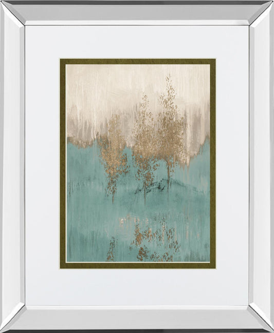 Through The Gold Trees Abstract I By LanieLoreth - Pearl Silver Classy Art