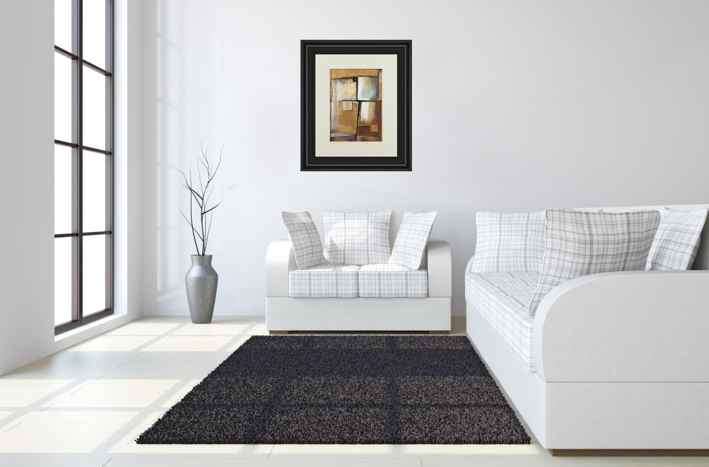 Abstract I By Patricia Pinto - Framed Print Wall Art - Dark Brown Classy Art