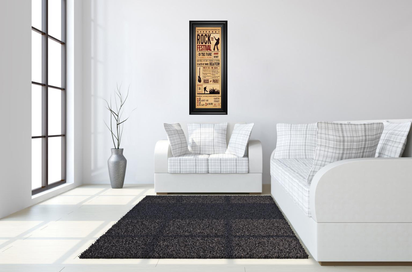 Rock Festival By The Vintage Collection - Light Brown Classy Art