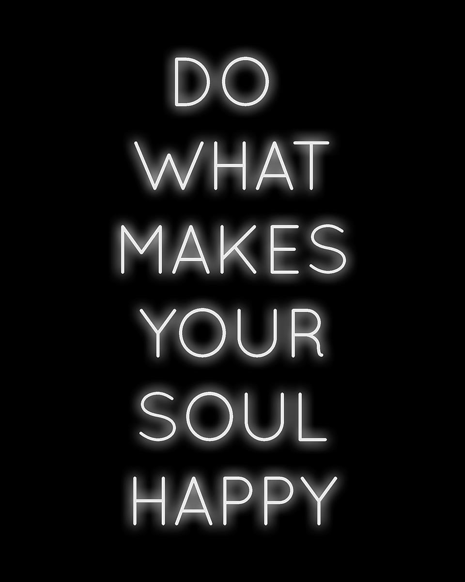 Soul Happy By Cad Designs - Black Classy Art