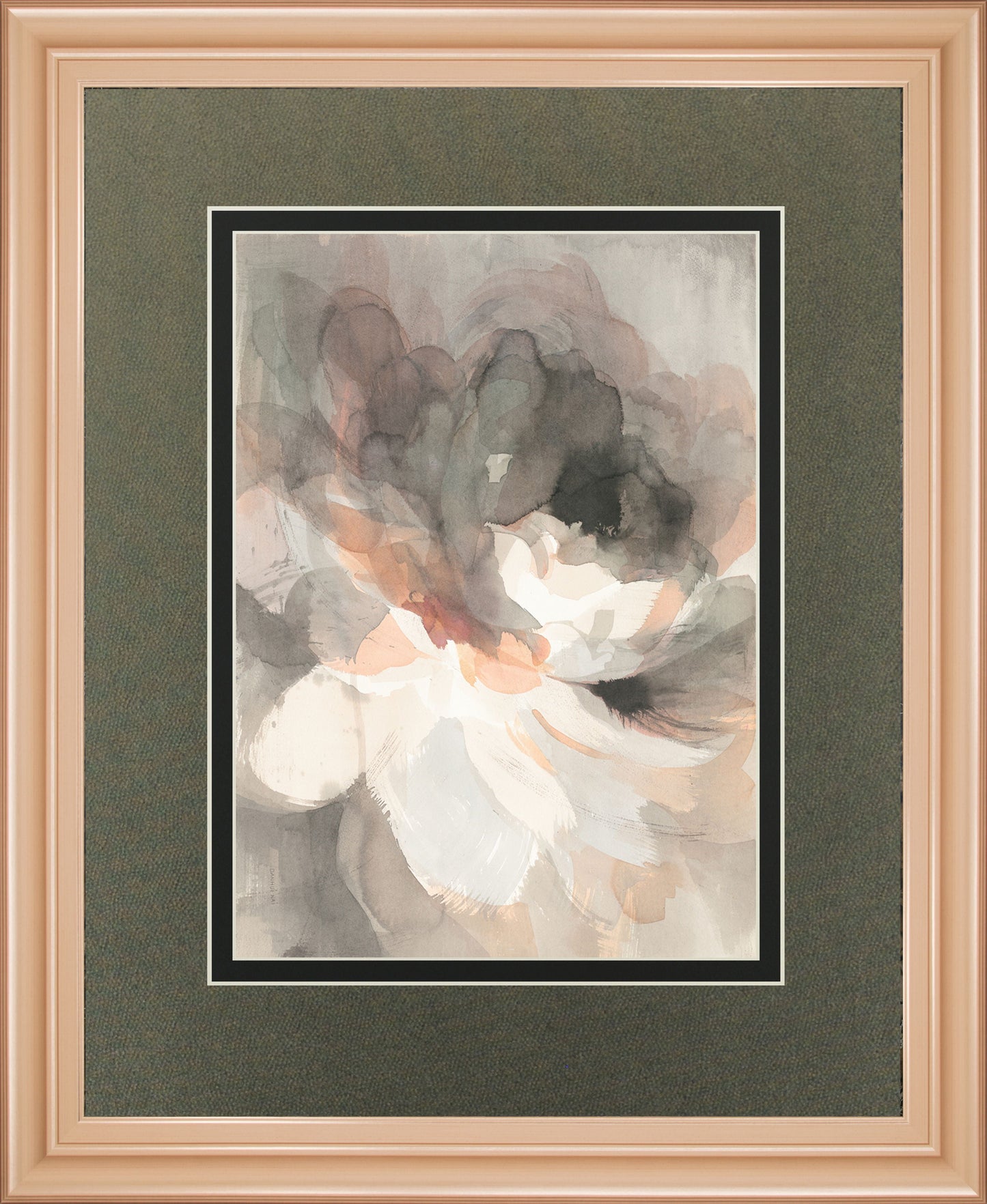 Abstract Peony By Danhui Nai - Green Classy Art