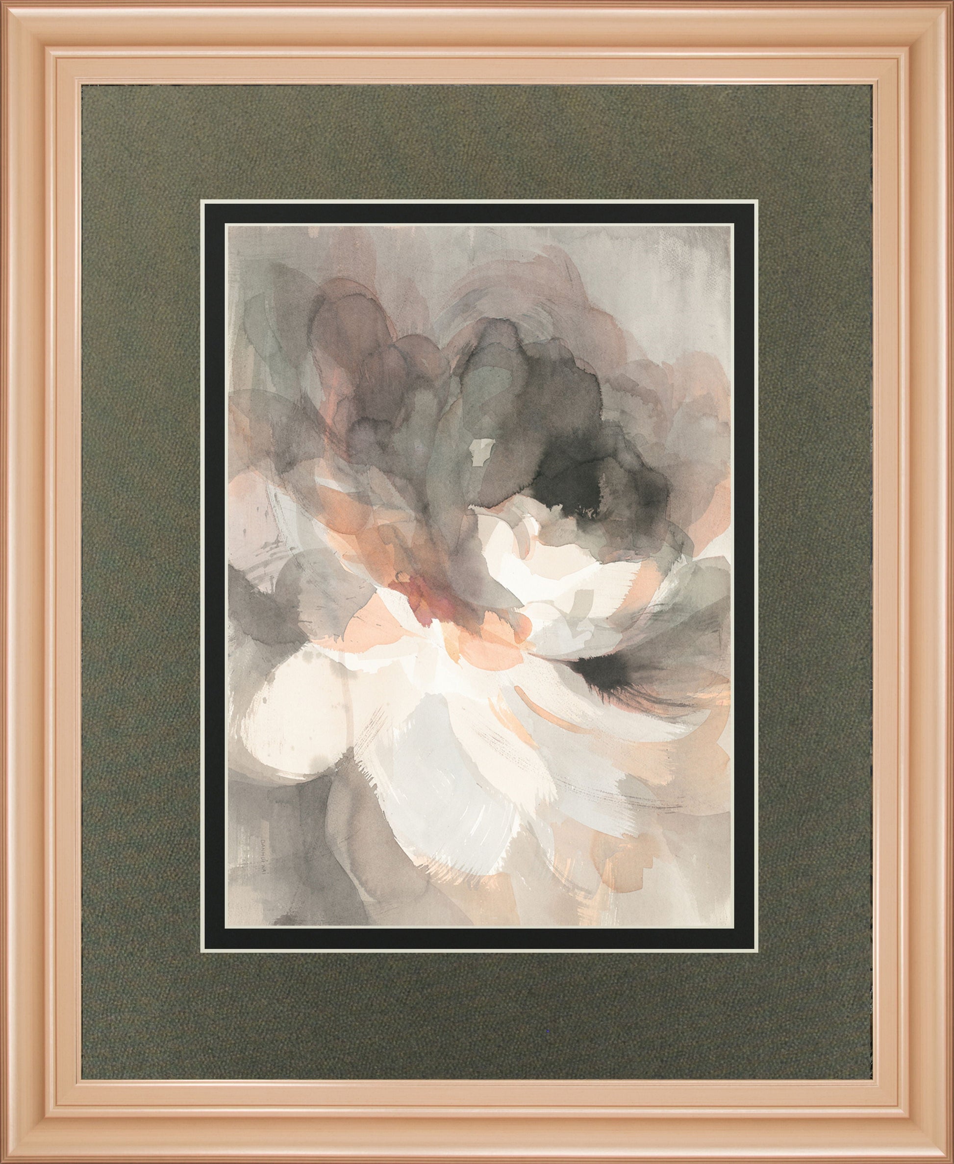 Abstract Peony By Danhui Nai - Green Classy Art