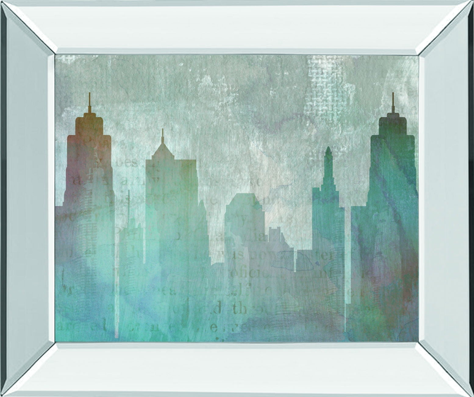 Urban Reflections By Louis Dunca-he - Mirror Framed Print Wall Art - Blue Classy Art