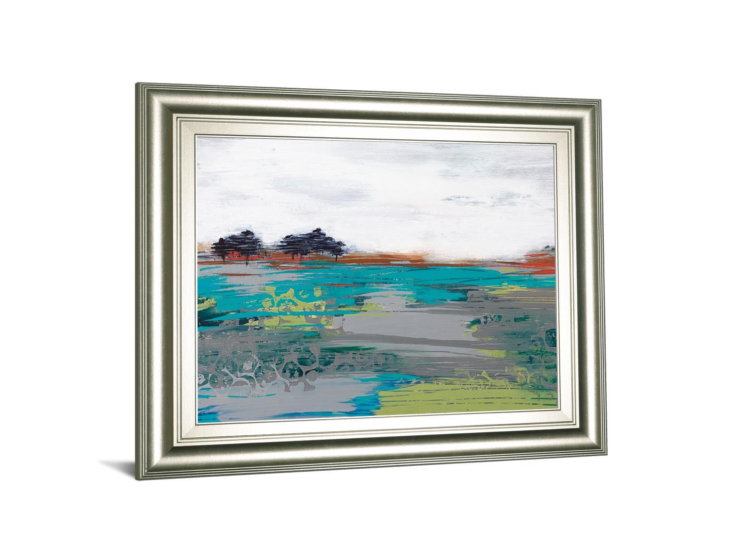 Wind Swept By Leslie Bernsen - Framed Print Wall Art - Blue Classy Art