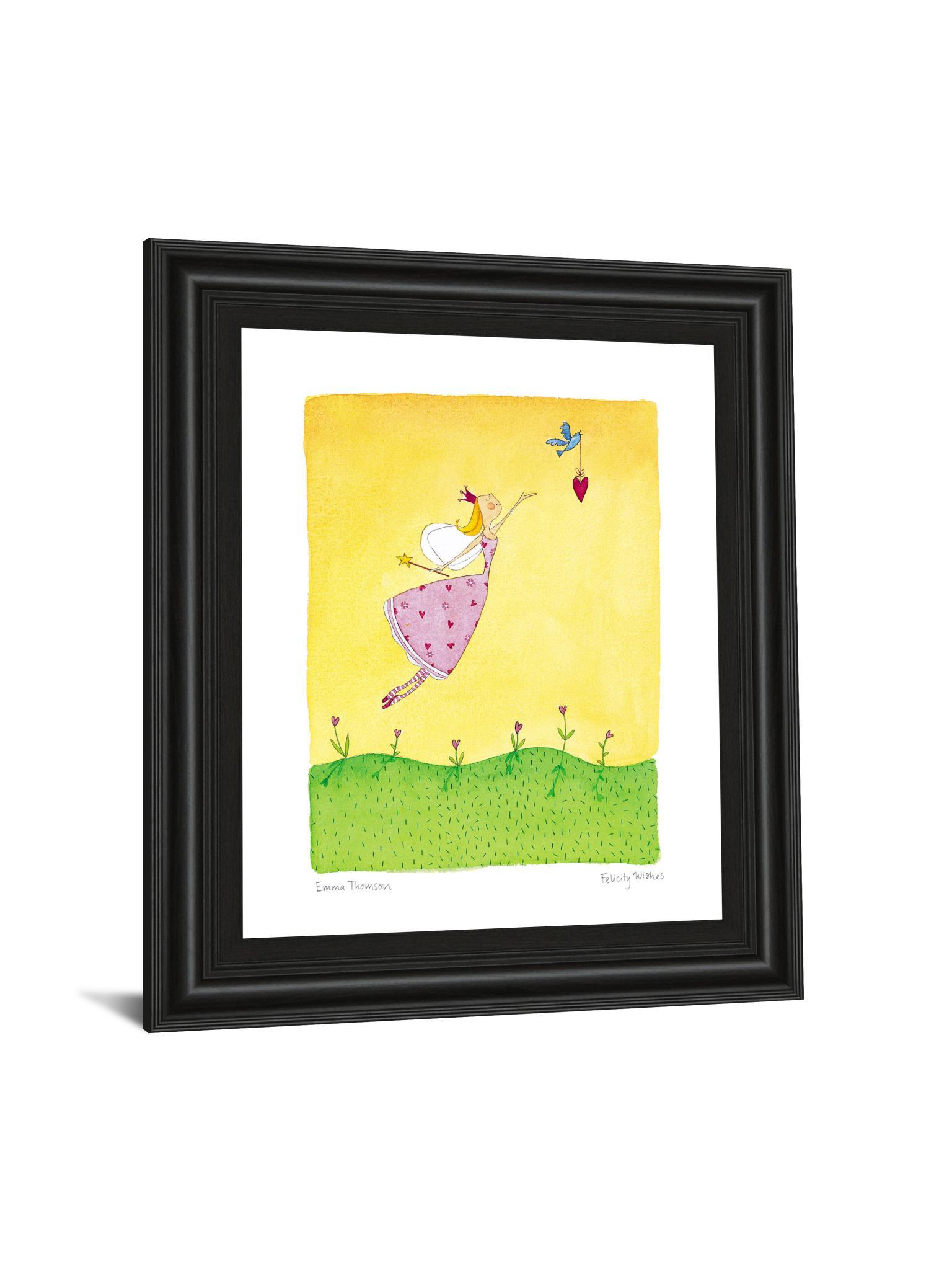 Felicity Wishes Il By Emma Thomson - Framed Print Wall Art - Yellow Classy Art