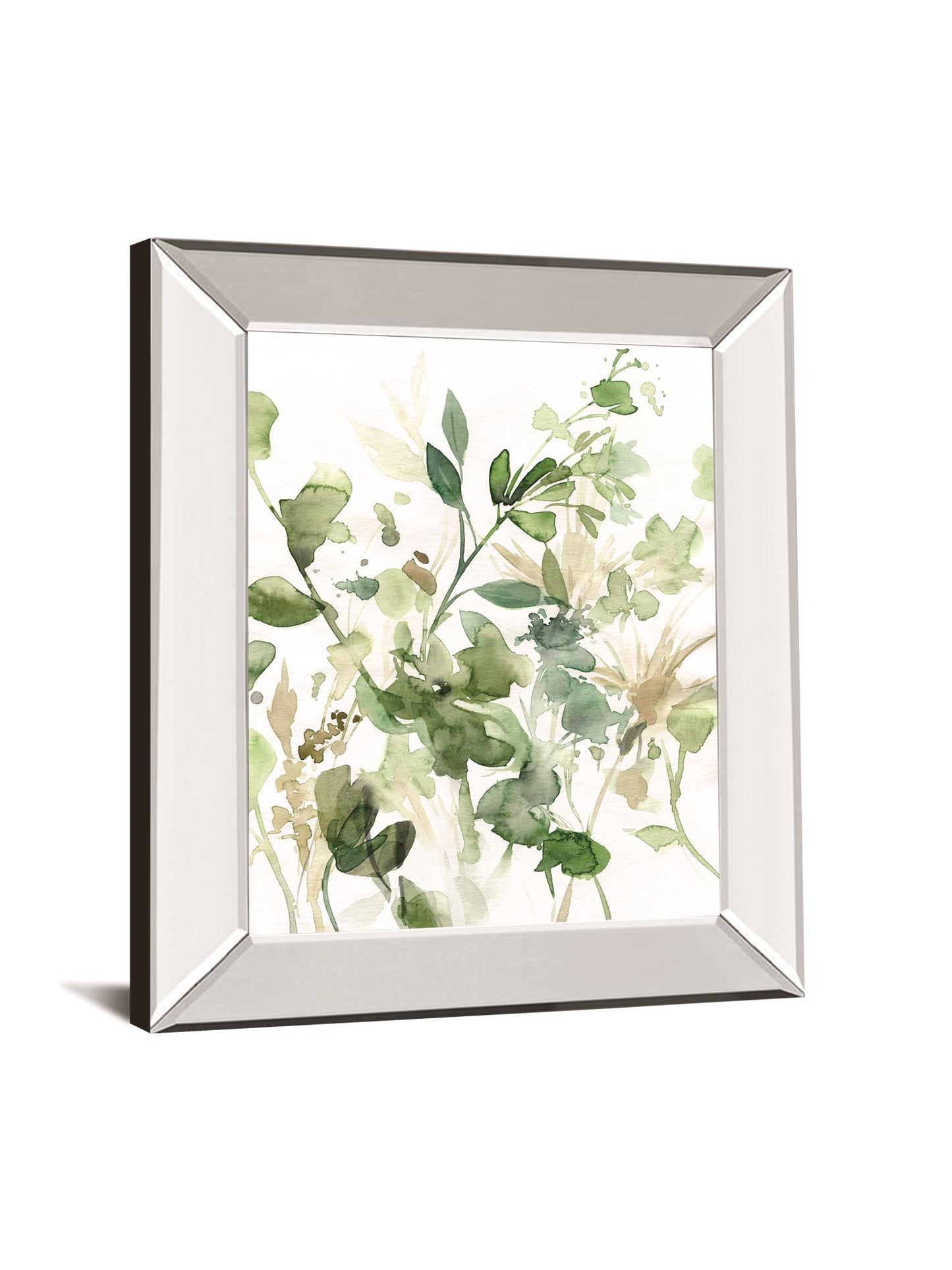 Sage Garden I By Carol Robinson - Mirror Framed Print Wall Art - Green Classy Art