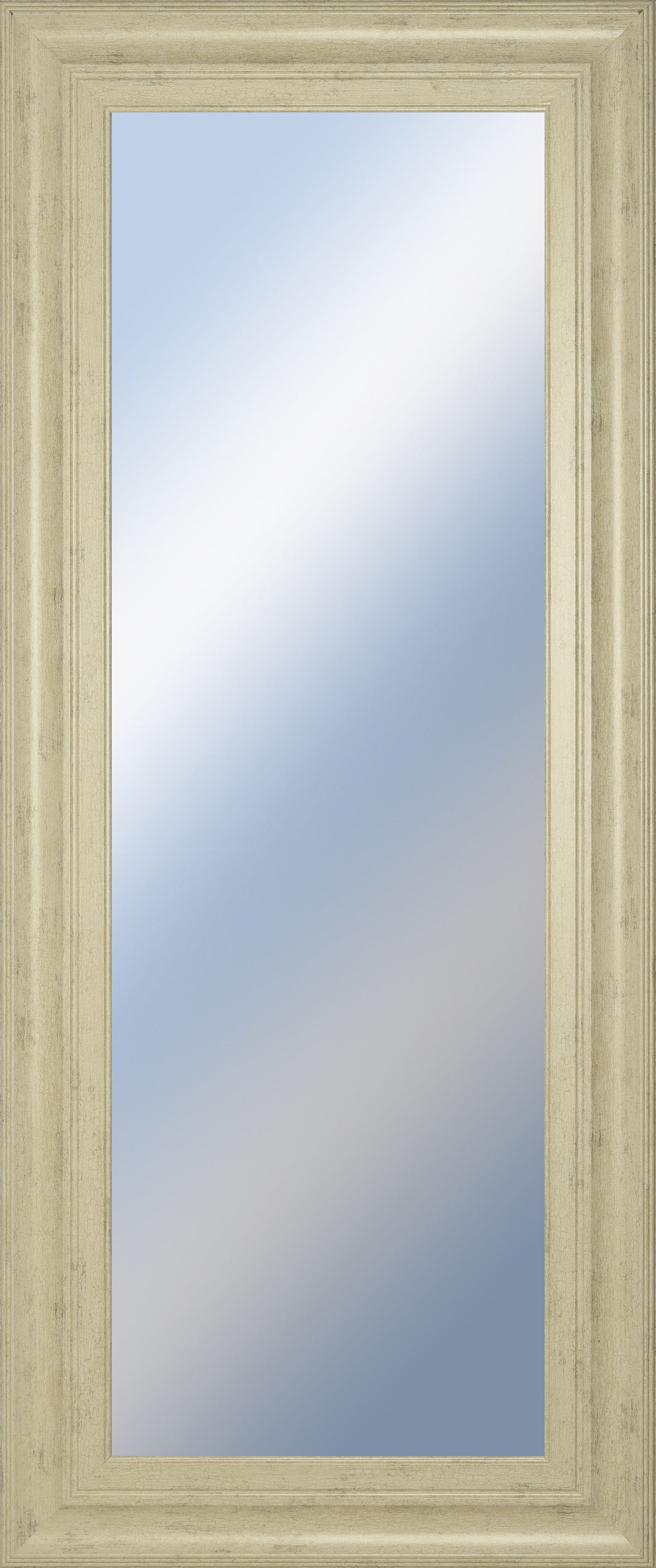 18x42 Decorative Framed Wall Mirror By Classy Art Promotional Mirror Frame #41 - Beige Classy Art