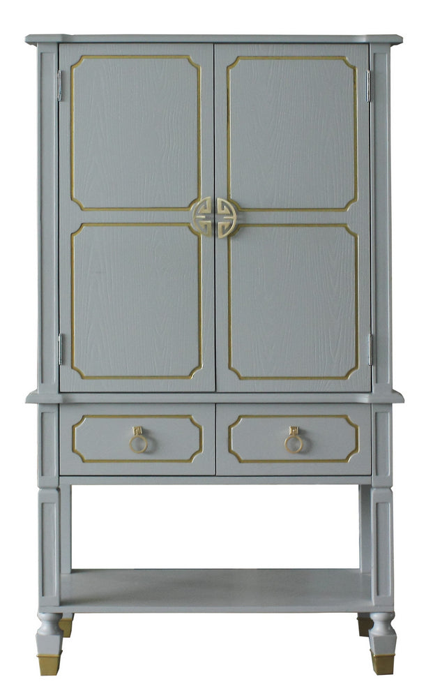 Acme Furniture House Marchese Cabinet in Pearl Gray 68865 ACME East