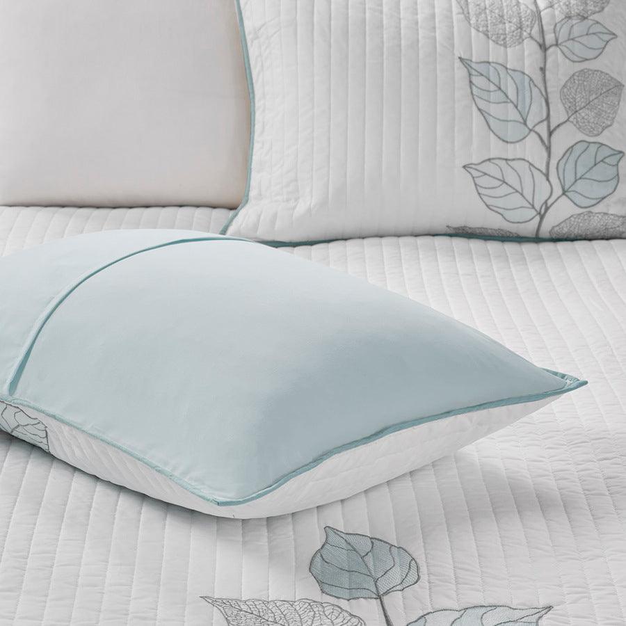 Caelie King/California King 6 Piece Reversible Coverlet Set Blue Olliix.com